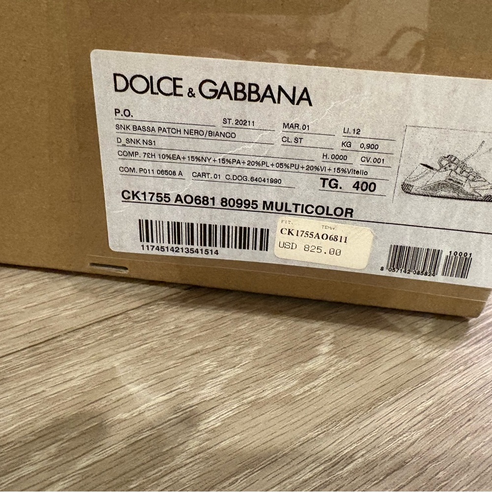Dolce & Gabbana Black and White Sneakers